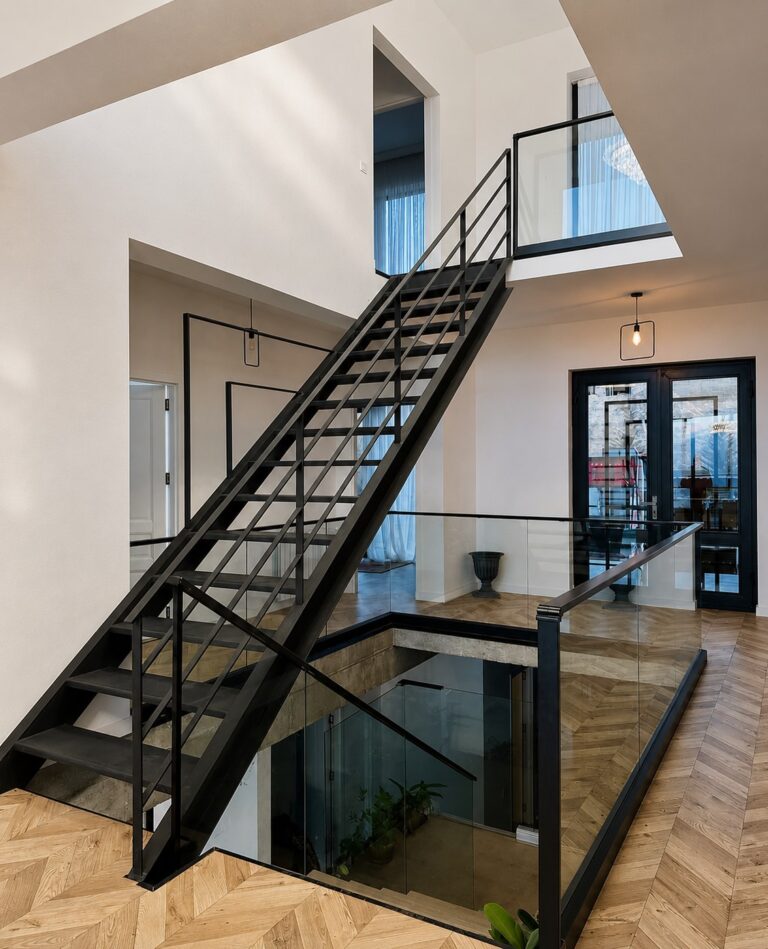 Stair with glass balustrade