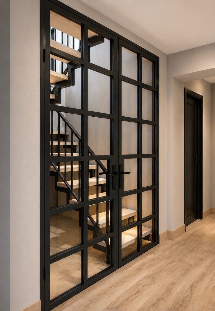 Steel grid partition