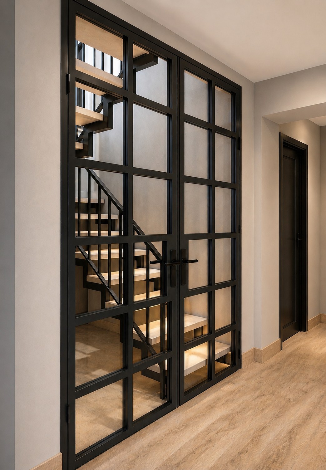 Steel grid partition