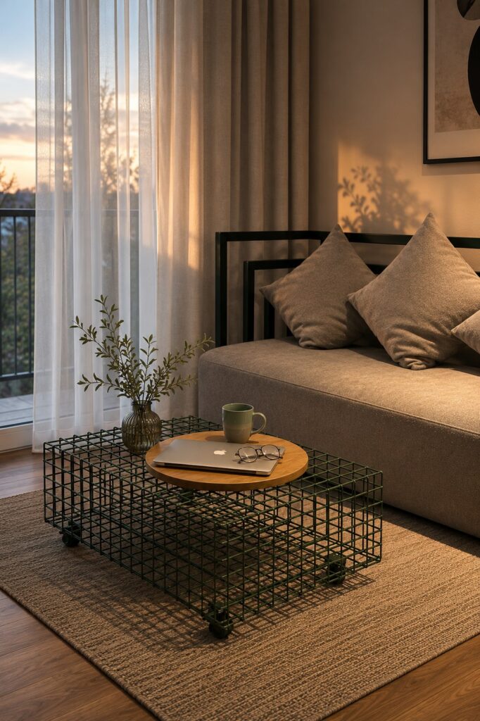 Wire-frame side table