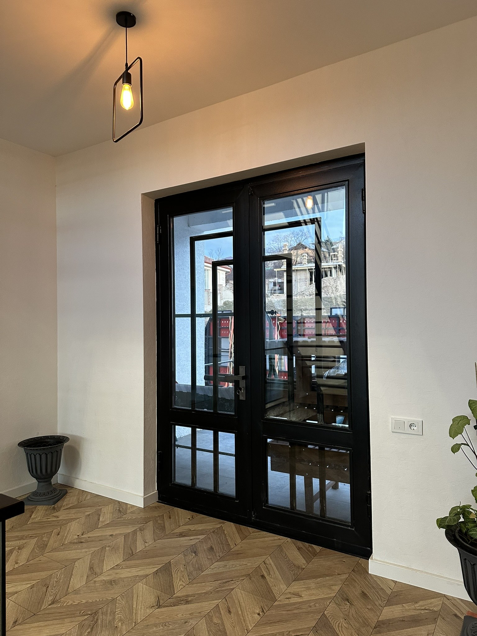Glazed double doors