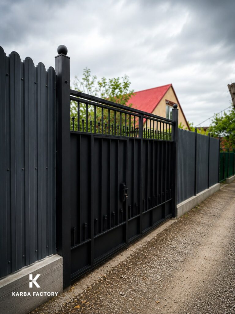 Black picket fence