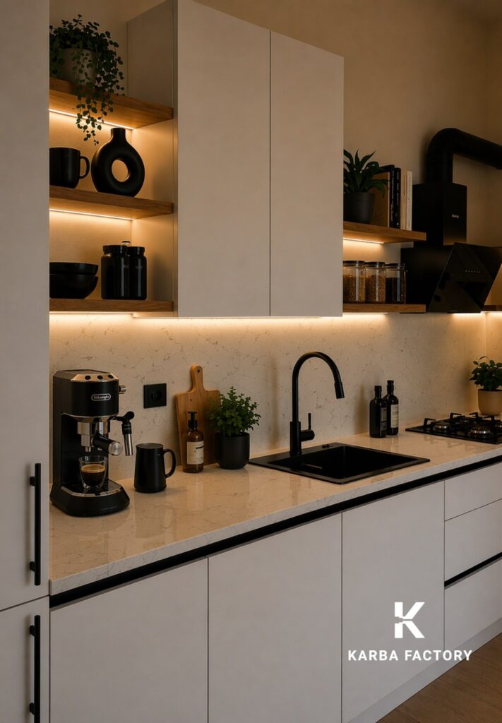 White and oak kitchen